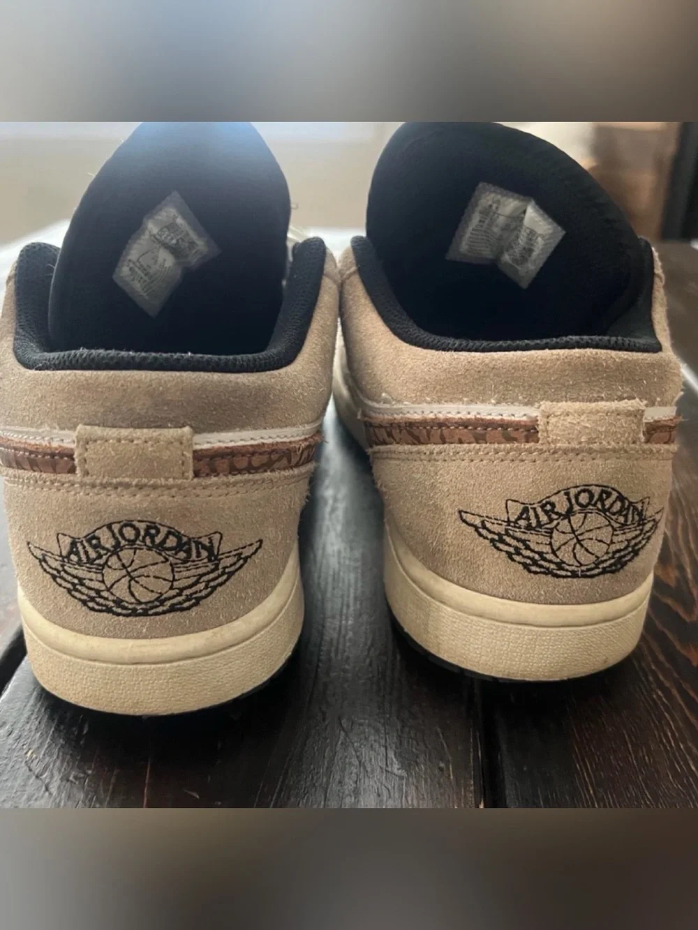 Jordan Low Top Sneakers - White, Beige & Brown